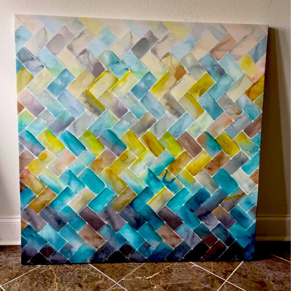 39 1/4" x 39 1/4" canvas picture from kirklands. Smoke free home